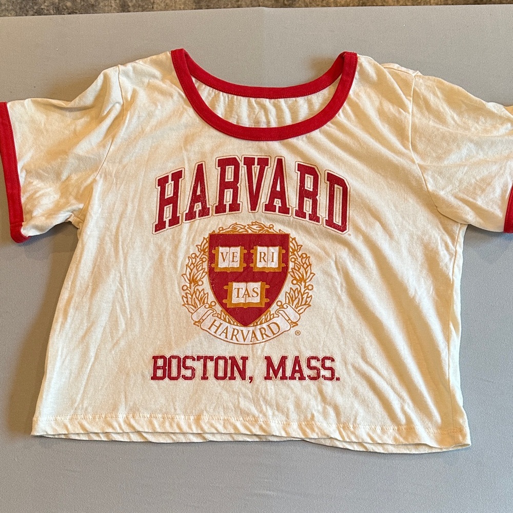 Harvard Kids White and Red Short Sleeve Tee